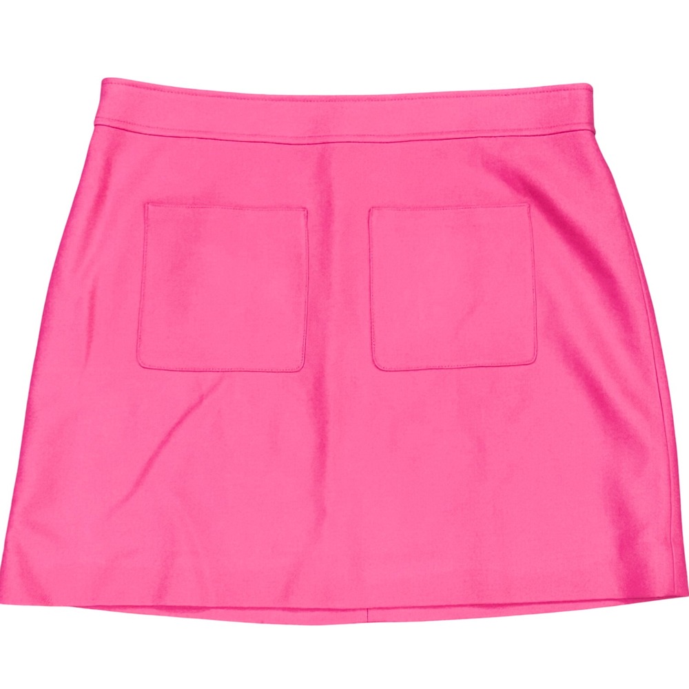 J. Crew Pink A-Line Pocket  Wool Skirt Size 18